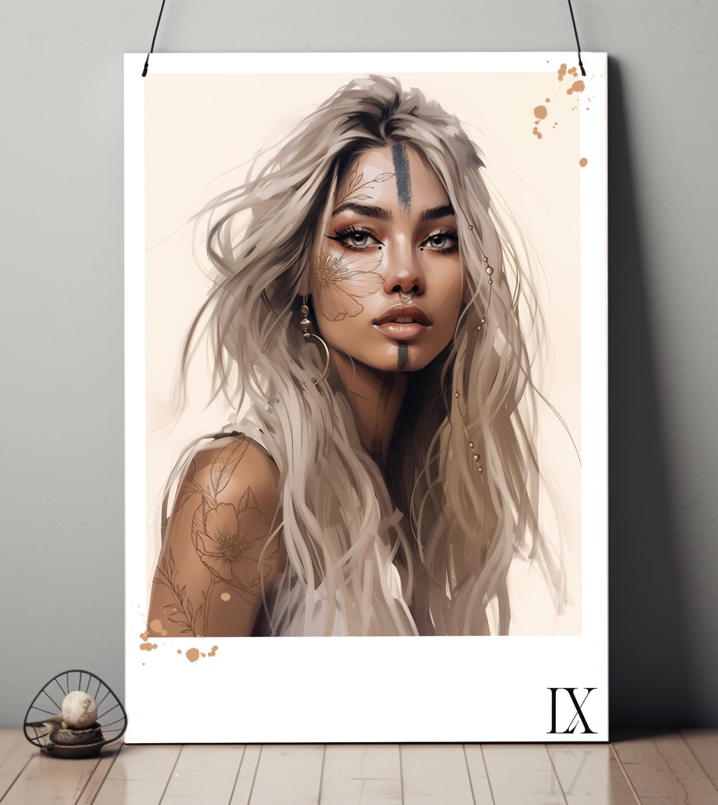 Golden Flower Print by Fauve Lex - Hand numbered and signed