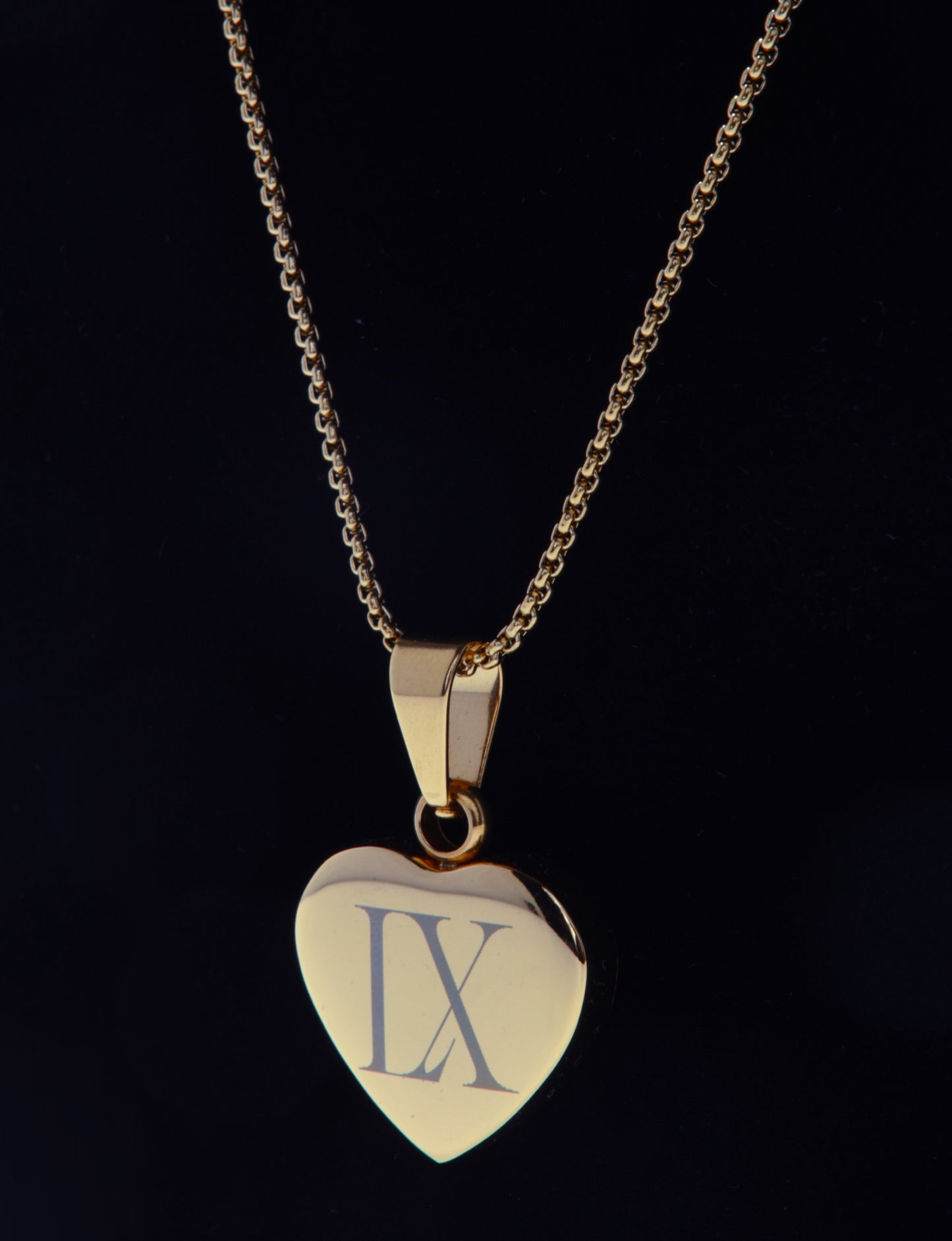 Golden heart with LX