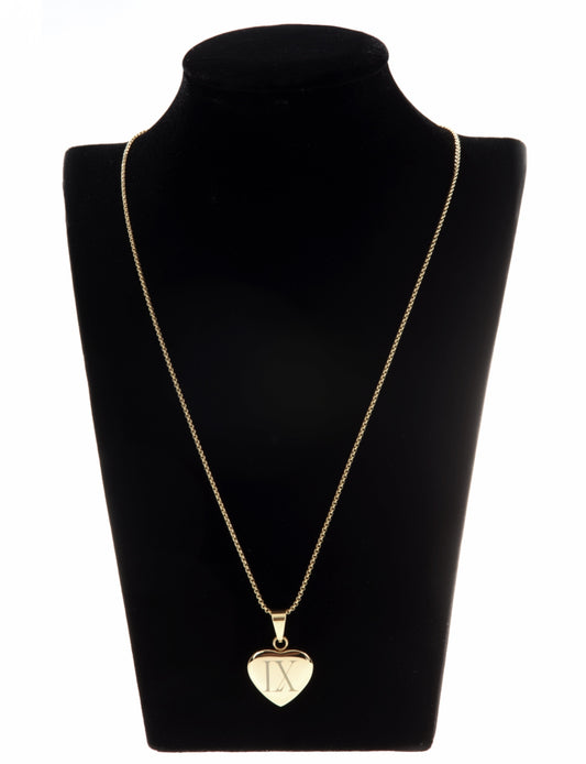 Golden heart with LX